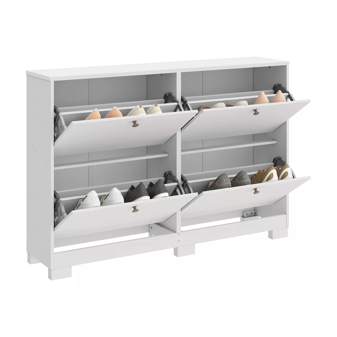 Andira Versatile 4-Door Shoe Rack White 51866